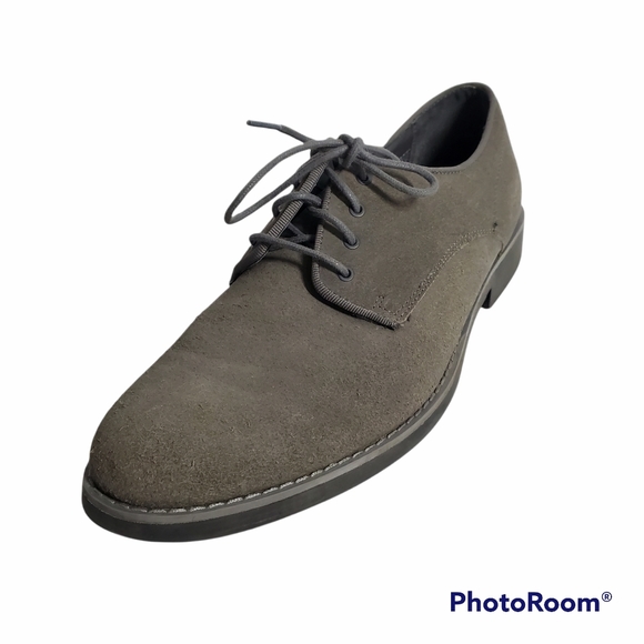 Calvin Klein Shoes | Calvin Klein Massey Gray Suede Oxford Dress Shoes Men's Size 13 | Color: Gray | Size: 13 | Shopsavesale's Closet